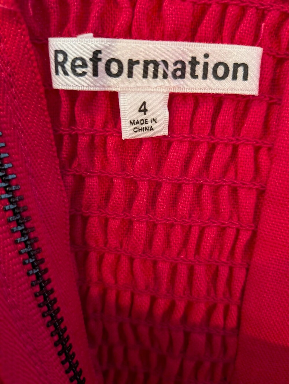 Reformation Orzo Pink 100% Linen Halter Crop Top Shirt Barbie Summer Size 4 - Picture 10 of 11